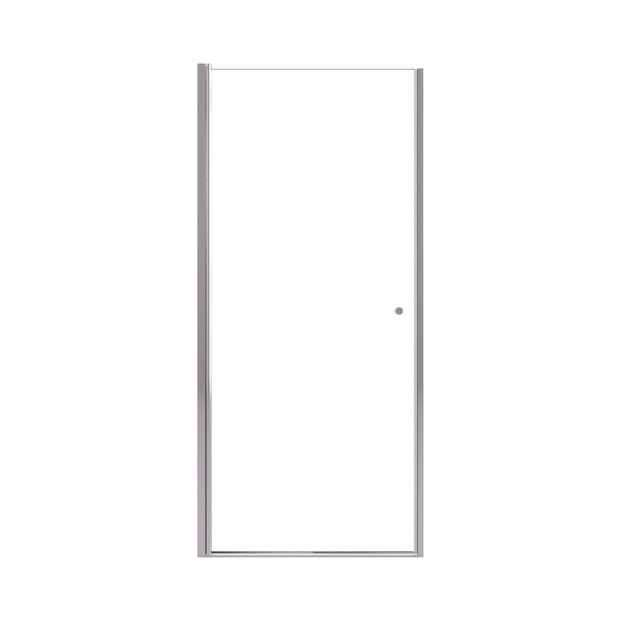 30"W x 72"H Frameless Circular Pivot Shower Door in Matte Black With 1/4" (6mm) Thick SGCC Tempered Glass