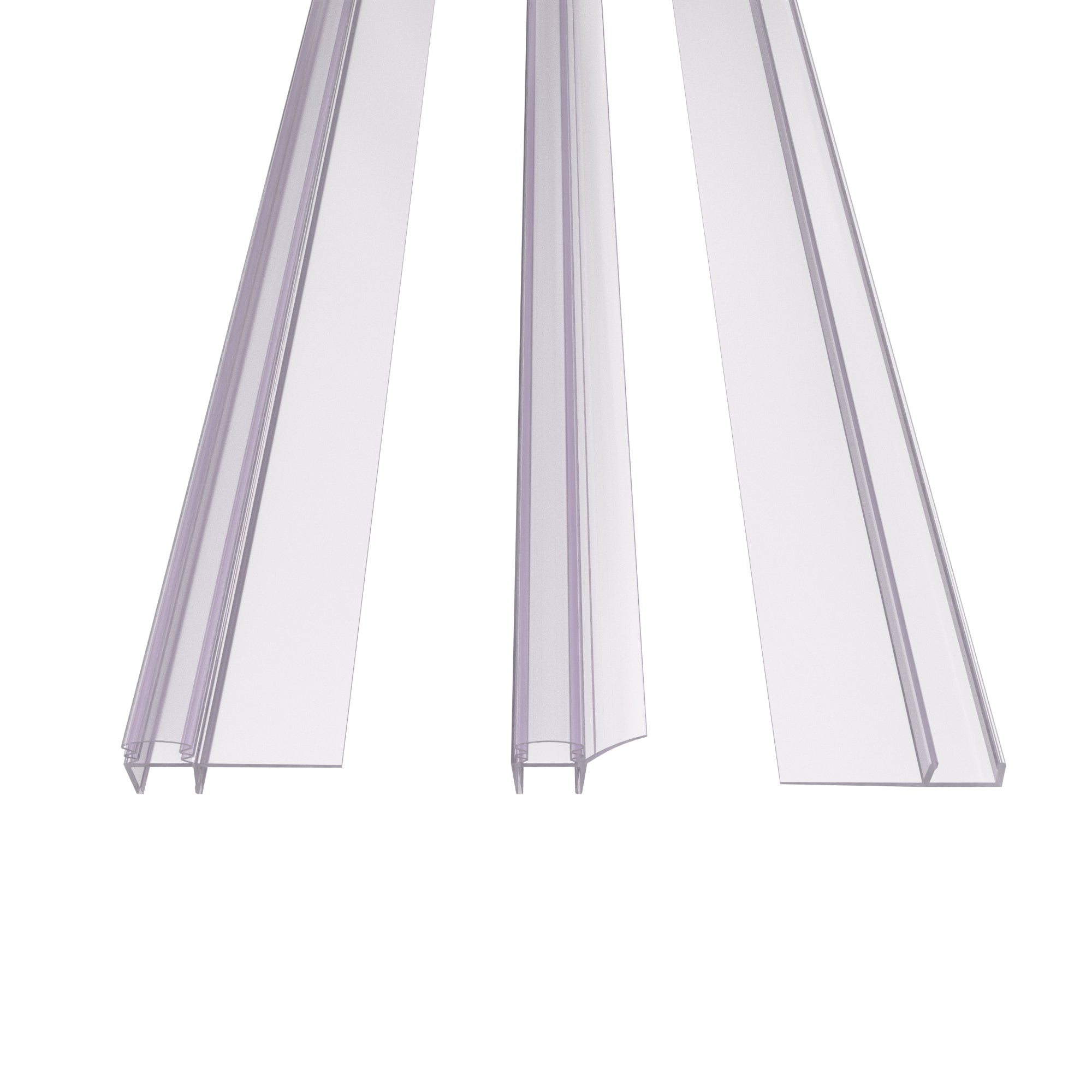 SD04-4 48"-72" Framless Single Slinding Shower Door Hardware Kits With Tubular Rails & Four Rollers
