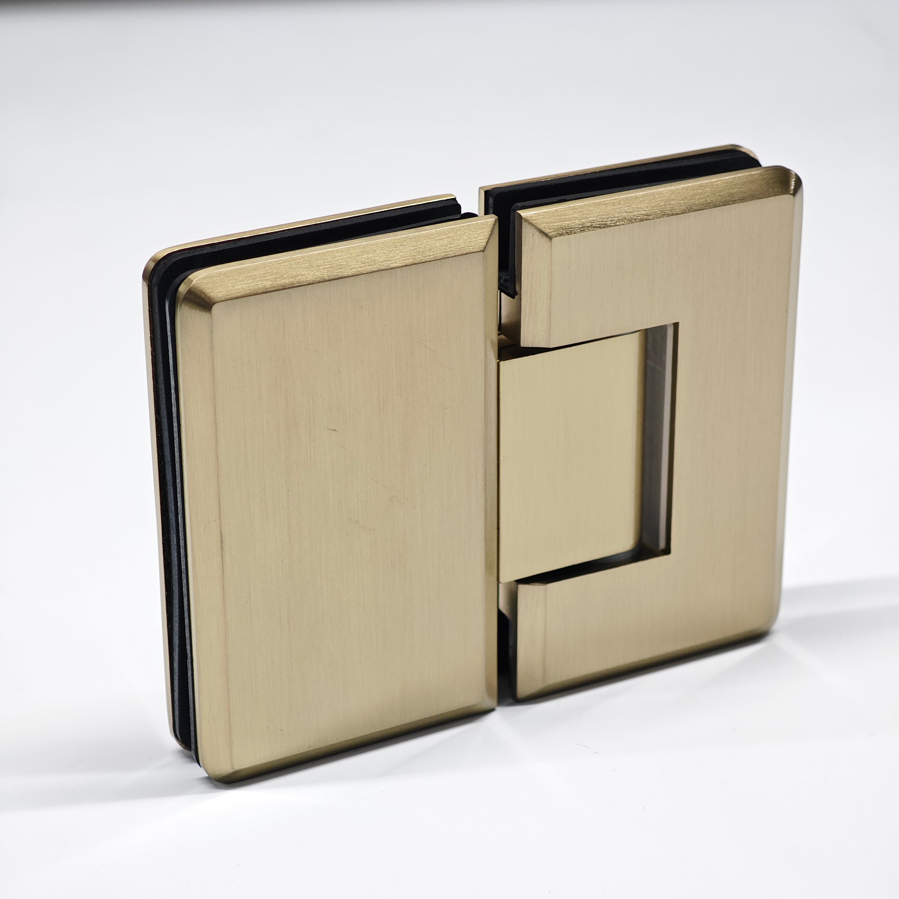 Adjustable Heavy duty 180° Glass to Glass Hinges Beveled Edged | TR636