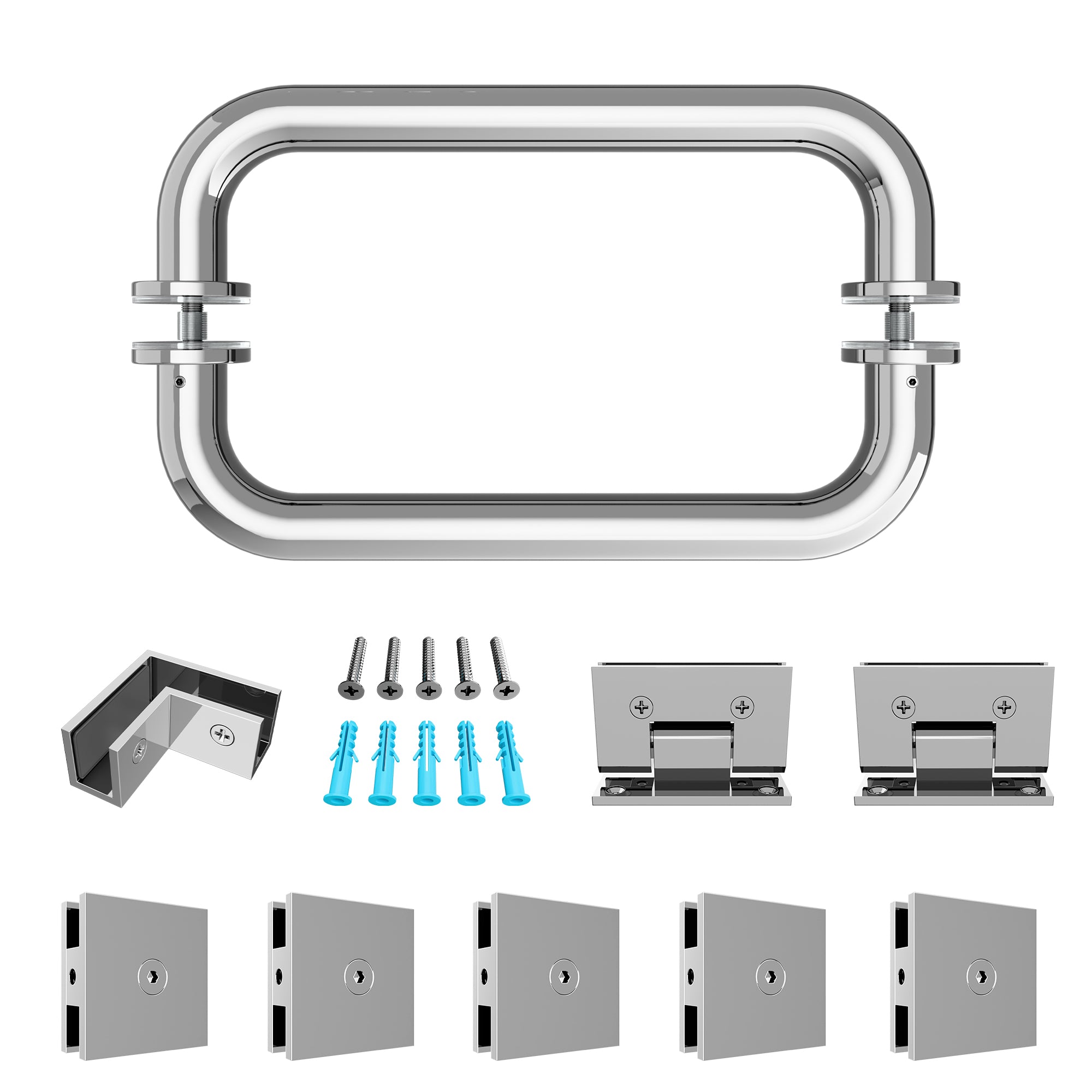 Hardware Kit for Frameless Corner Hinged Shower Enclosure | FHKIT