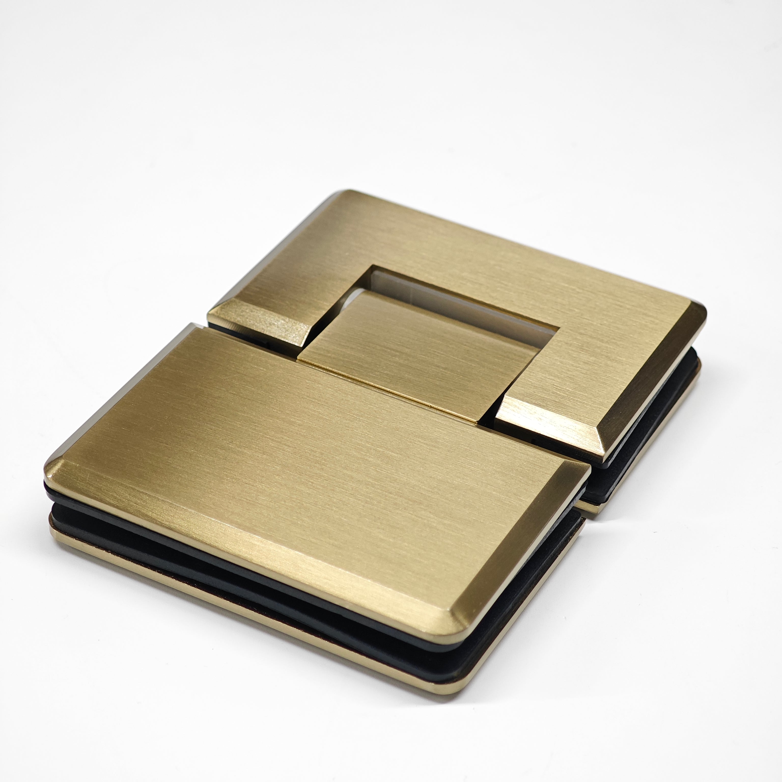Adjustable Heavy duty 180° Glass to Glass Hinges Beveled Edged | TR636