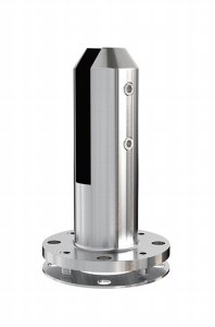 Adjustable round deck mounted glass railing spigot