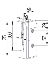 Adjustable round deck mounted glass railing spigot