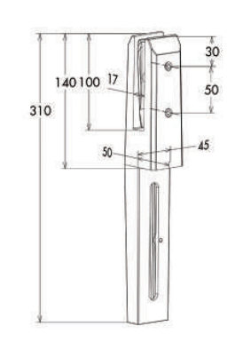 Side mounted glass railing spigot