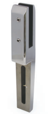 Side mounted glass railing spigot