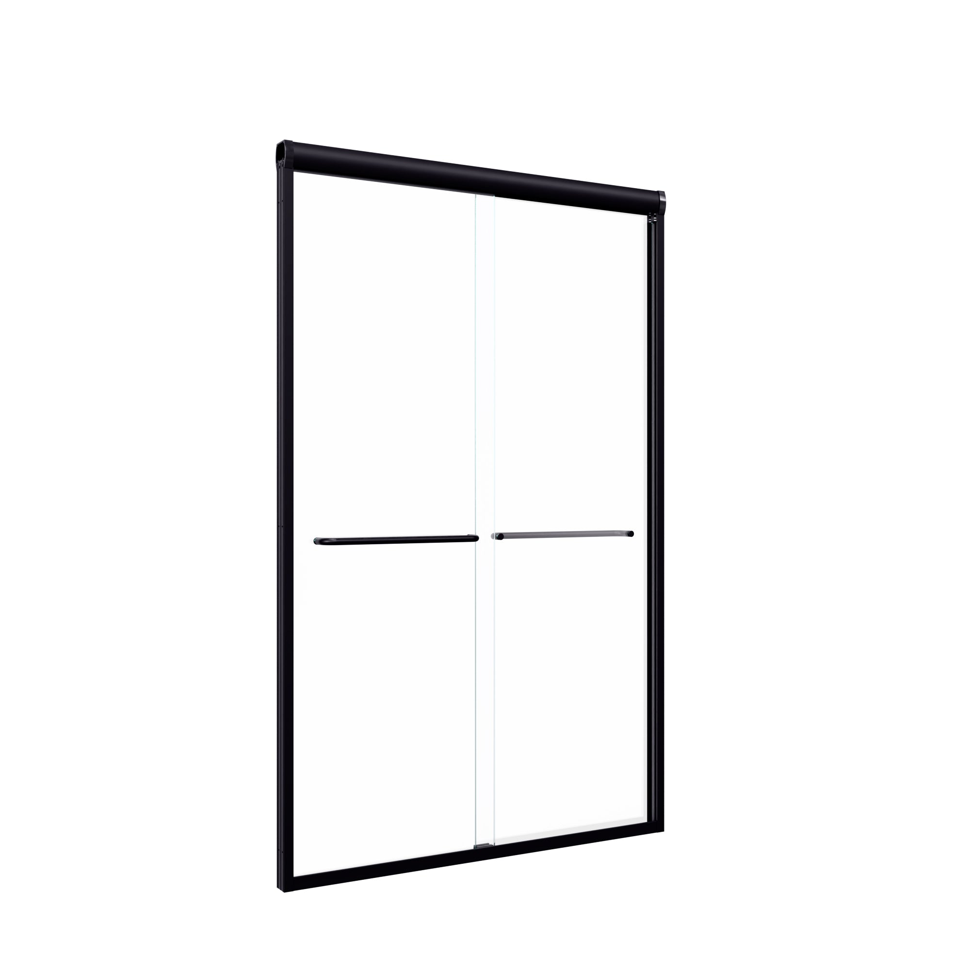44"-48"W*72" H Semi-Frameless Double Sliding Shower Door, Bypass Shower Door, 1/4" (6mm) Thick SGCC Tempered Glass Door