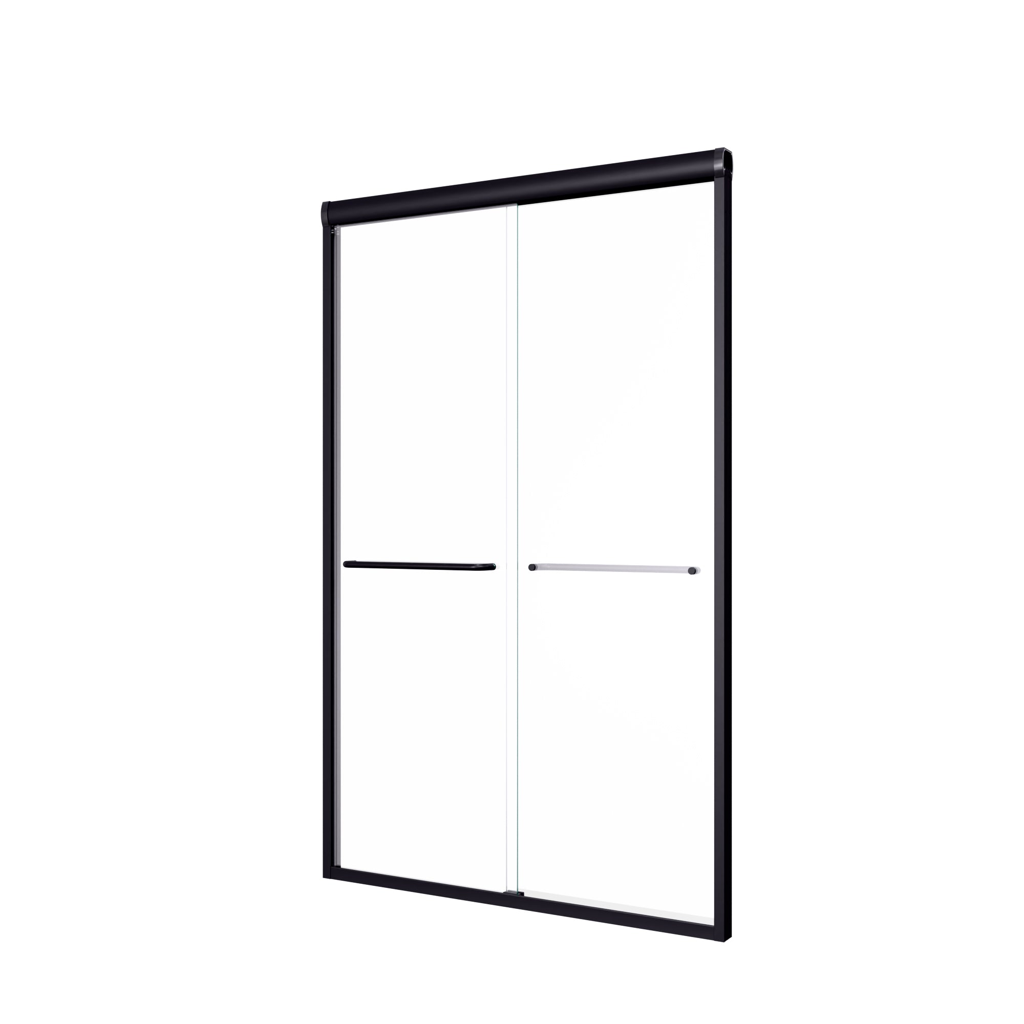 44"-48"W*72" H Semi-Frameless Double Sliding Shower Door, Bypass Shower Door, 1/4" (6mm) Thick SGCC Tempered Glass Door