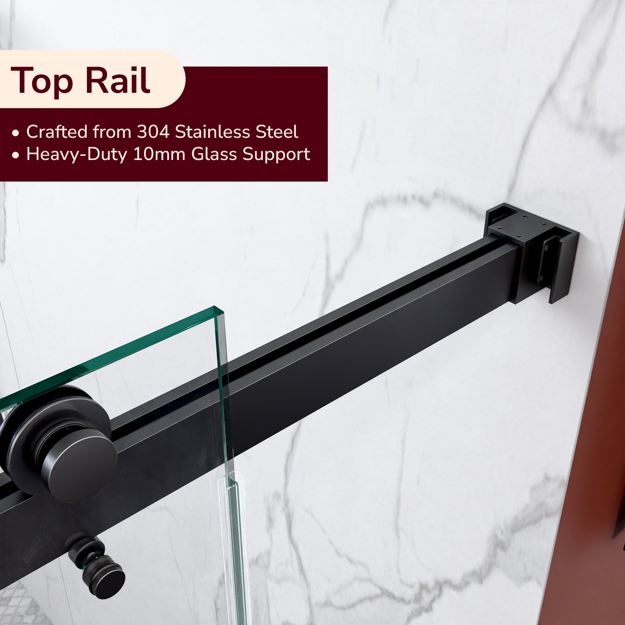 56"-60"W x 80"H Frameless Double Sliding Shower Door, 3/8 inches (10mm) Thick SGCC Tempered Glass Door, Chrome