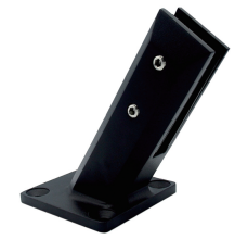 External angled staircase glass railing spigot