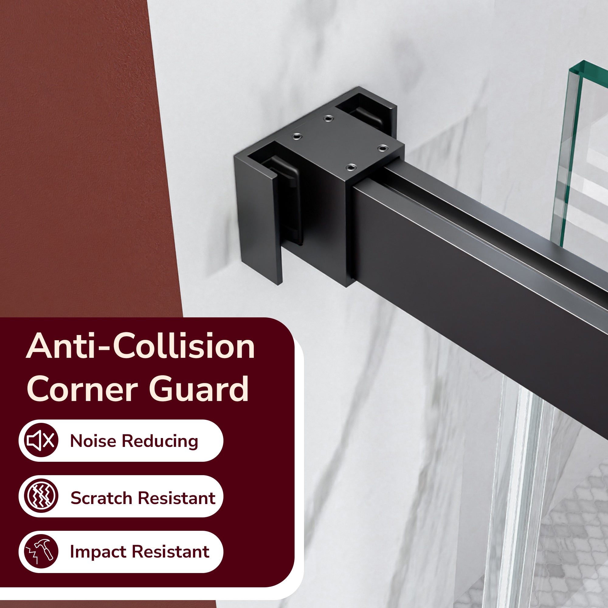 56"-60"W x 80"H Frameless Double Sliding Shower Door, 3/8 inches (10mm) Thick SGCC Tempered Glass Door, Chrome