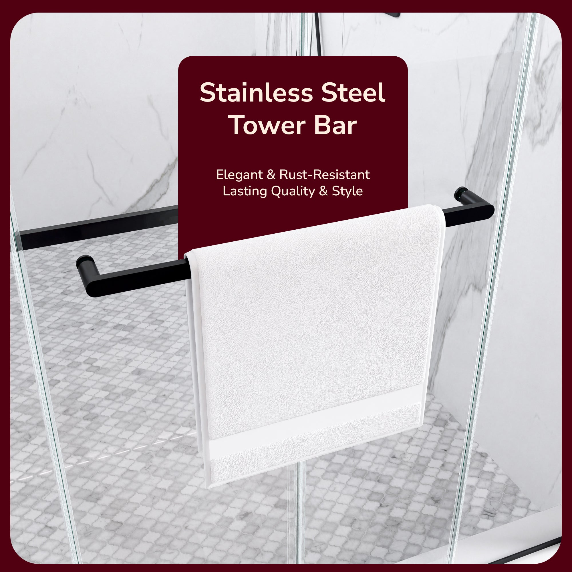 56"-60"W x 80"H Frameless Double Sliding Shower Door, 3/8 inches (10mm) Thick SGCC Tempered Glass Door, Chrome