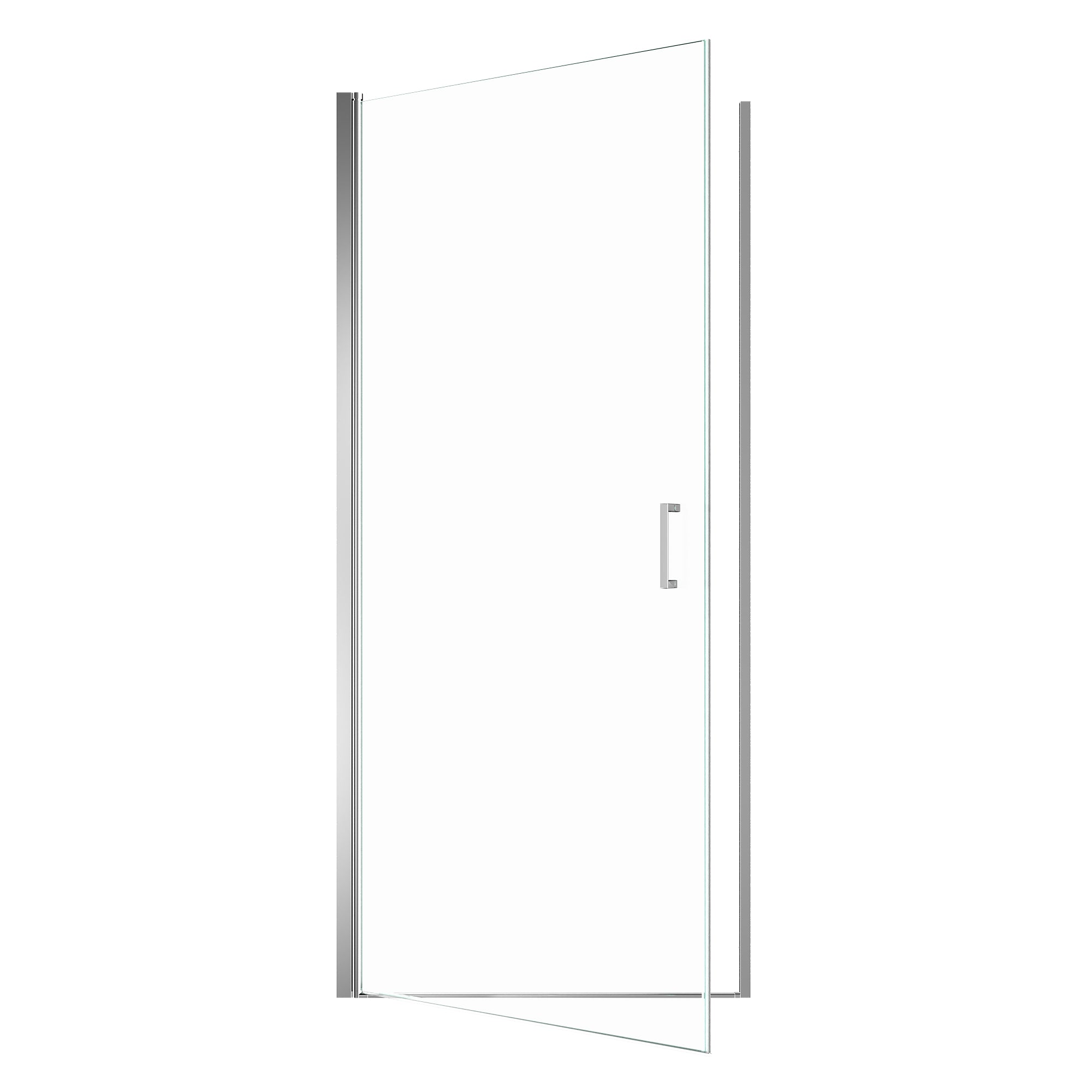 24" W x 72" H Semi-Frameless Circular Pivot Shower Door With 1/4" (6mm) Thick SGCC Tempered Glass