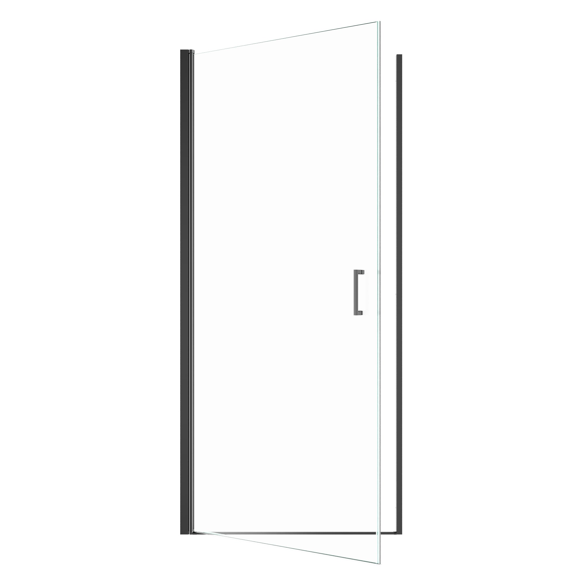 32" W x 72" H Semi-Frameless Circular Pivot Shower Door With 1/4" (6mm) Thick SGCC Tempered Glass