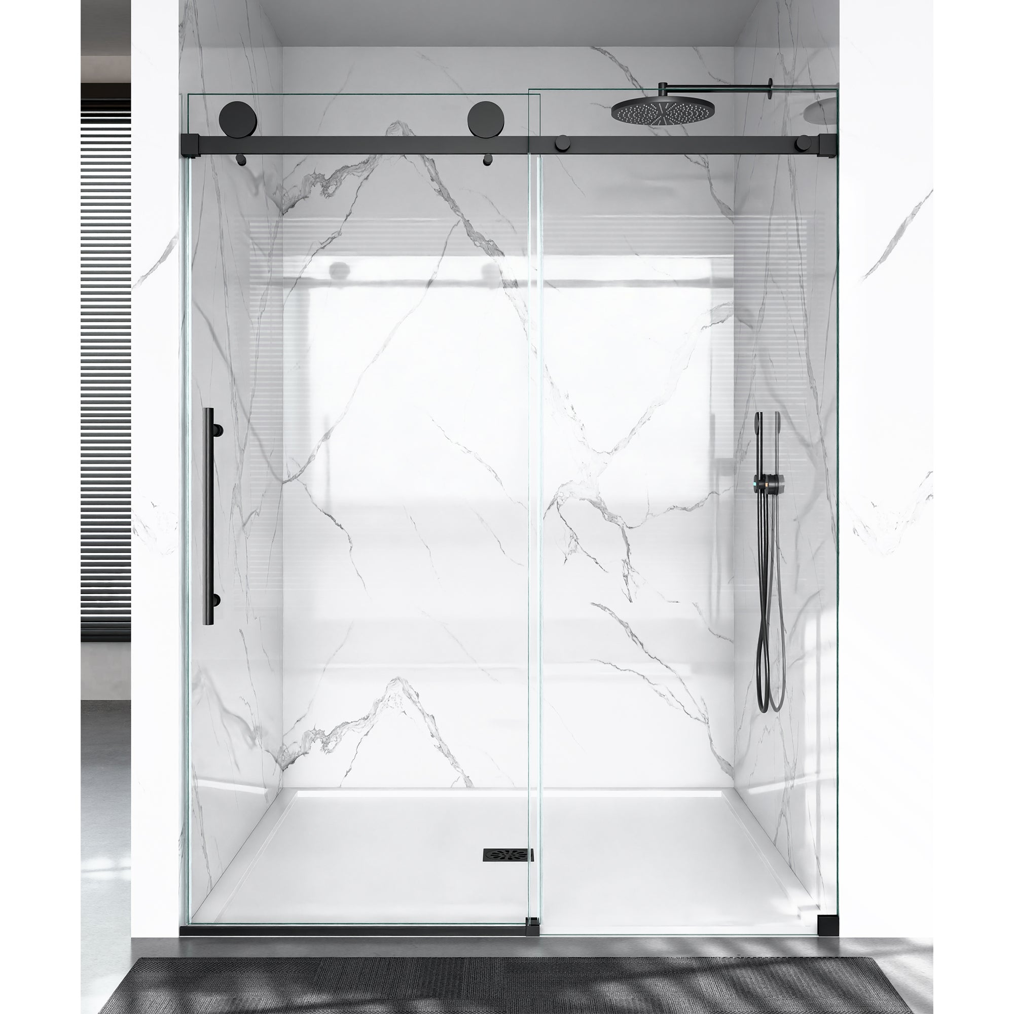 SD03-4 Framless Single Sliding Shower Door Hardware Kits