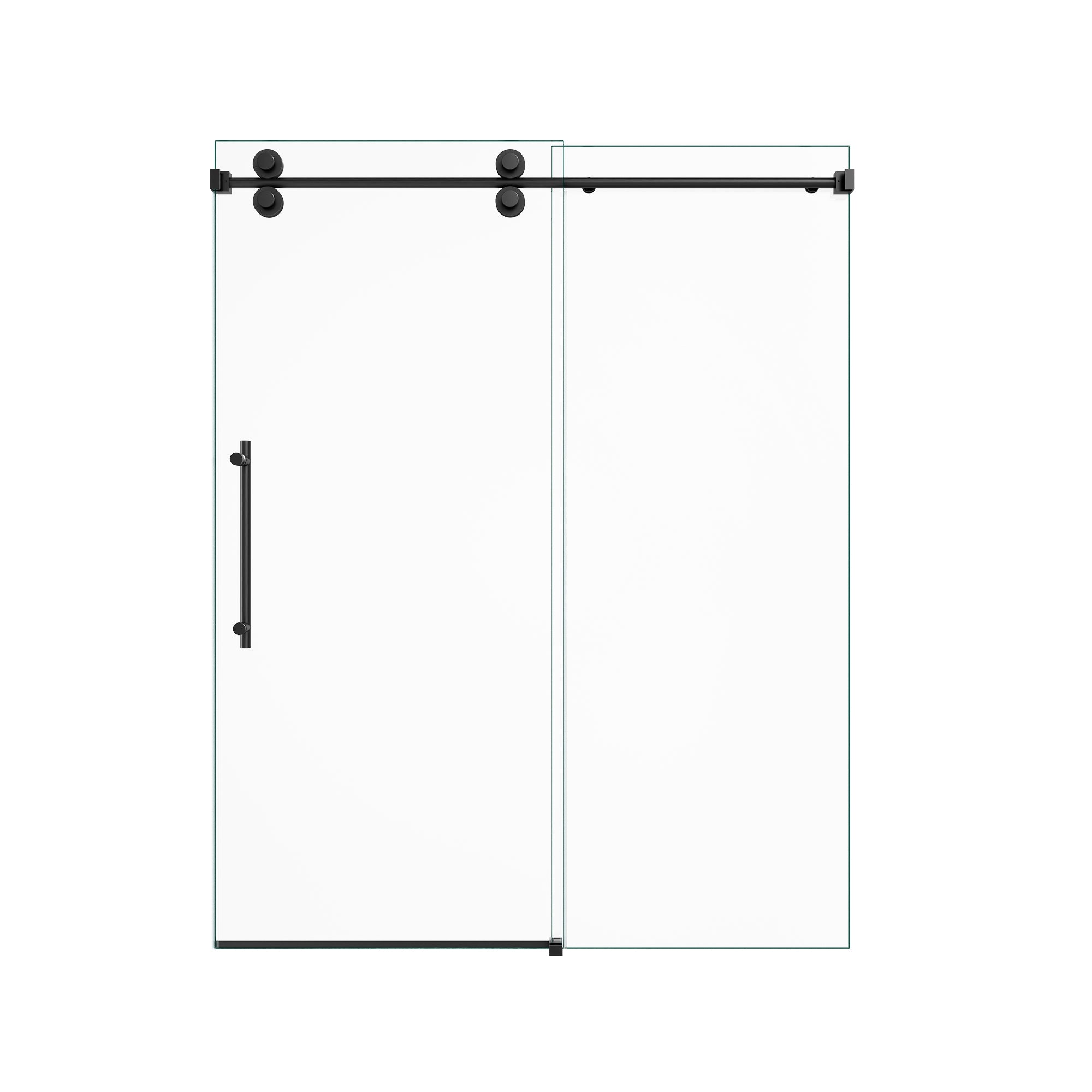 44"-48"W*76" H Frameless Single Sliding Shower Door – 5/16" (8mm) Clear Tempered Glass, Bypass Design