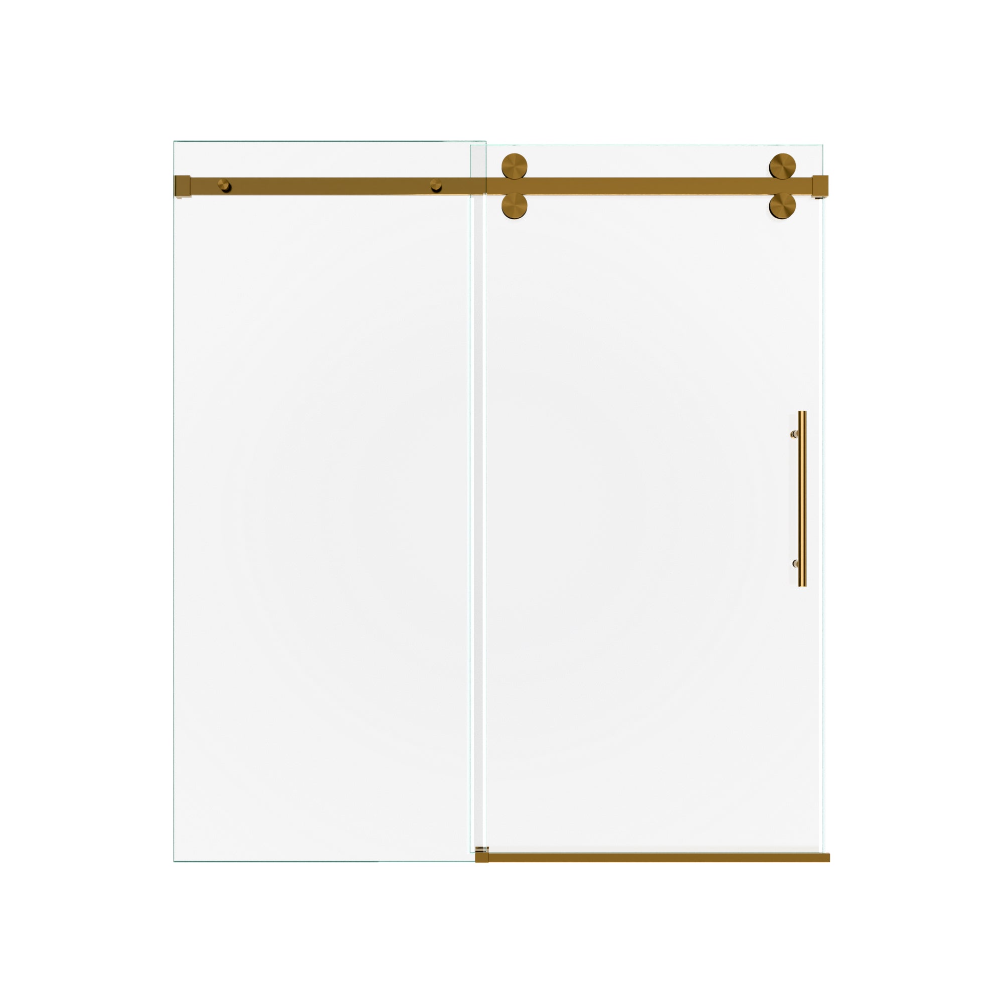 56-60"W x 60"H Frameless Double Sliding Tub Shower Door Enclosure, 5/16 inches (8mm) Thick SGCC Tempered Glass
