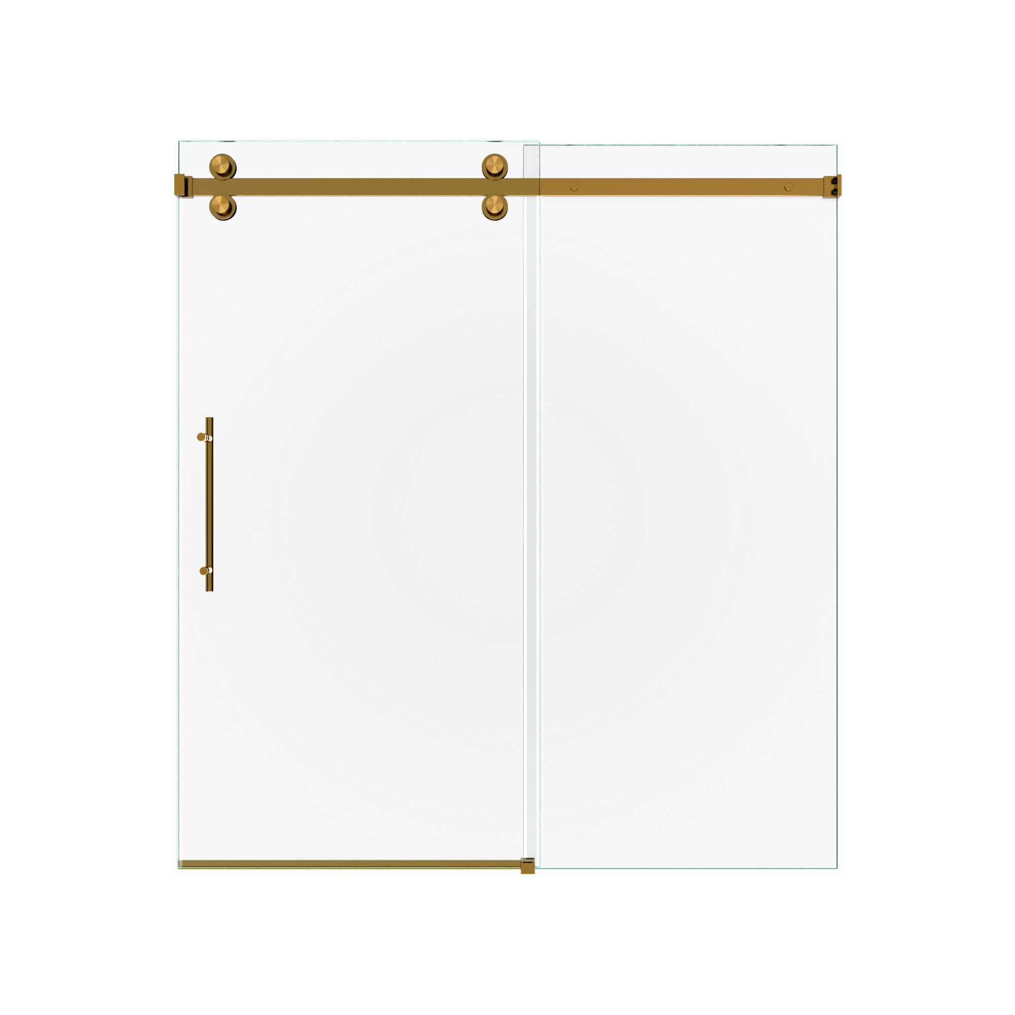 56-60"W x 60"H Frameless Double Sliding Tub Shower Door Enclosure, 5/16 inches (8mm) Thick SGCC Tempered Glass
