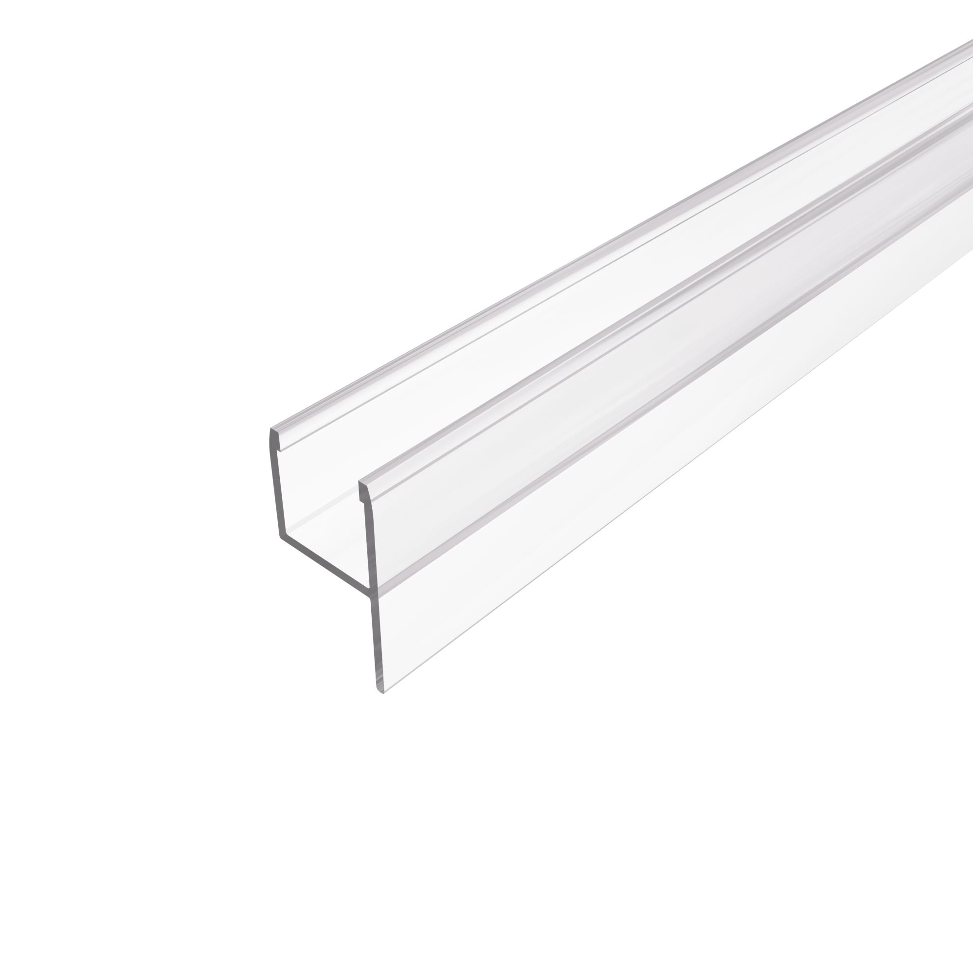 AVA S003A2 Frameless Shower Door Side Seal Strip H-Type （Hard Tail）For 10mm Thick Glass 80 inches Length,High Clear