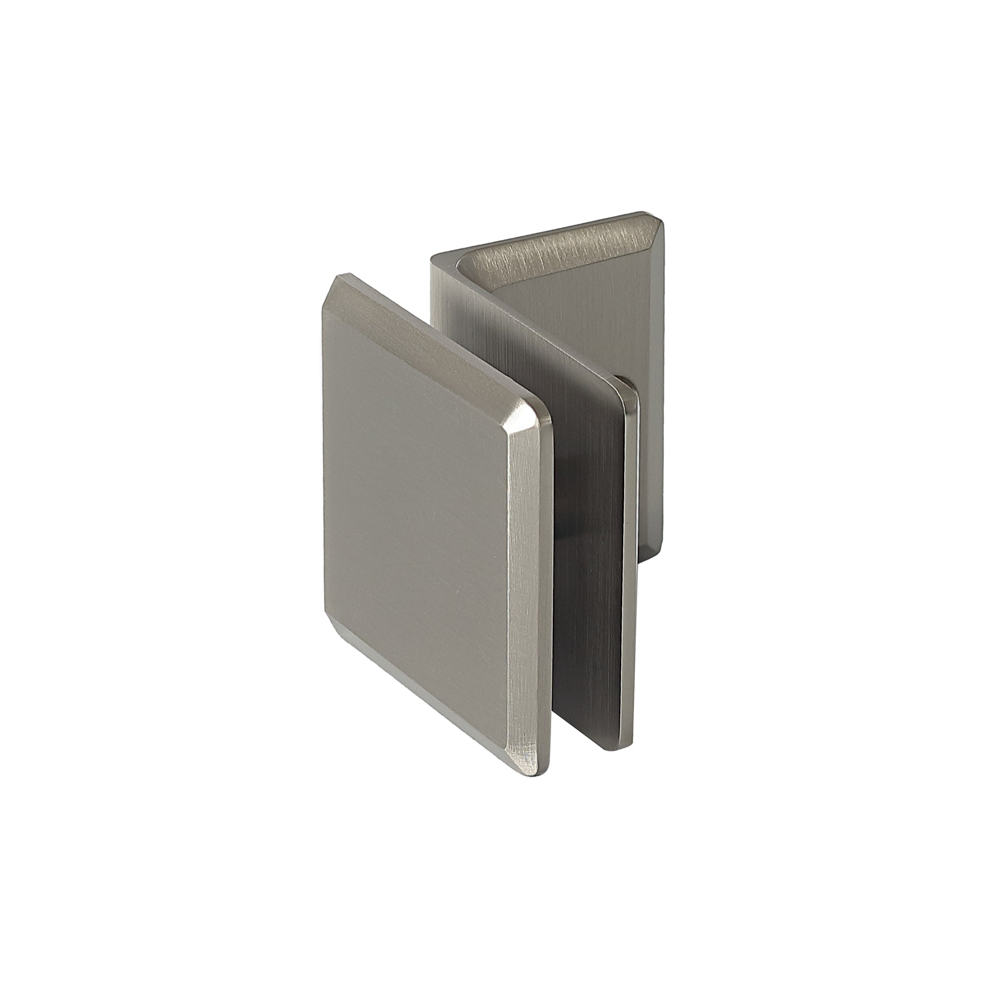 90° Beveled Wall Mount Glass Clip with Mounting Leg | TR479-B