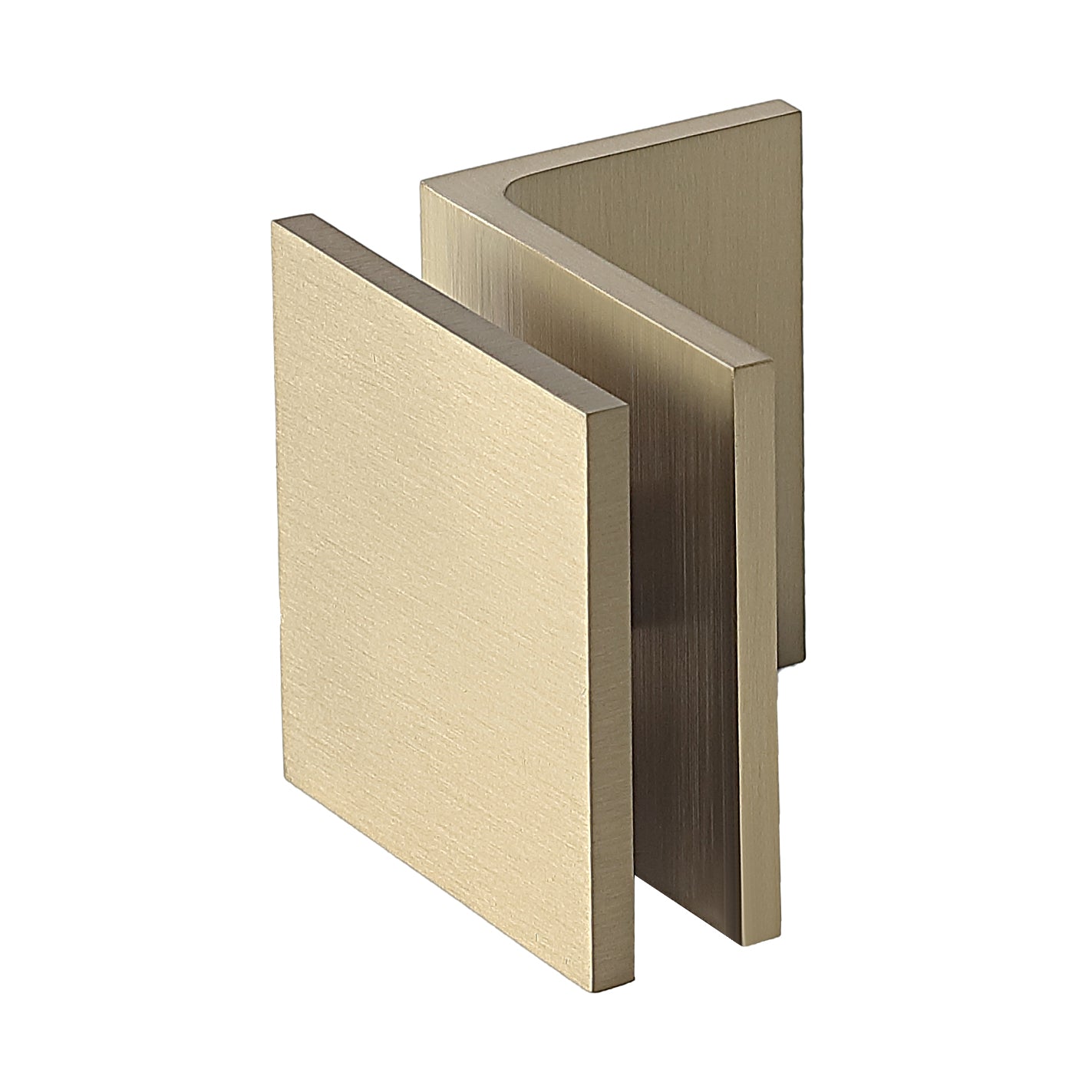 90° Square edged Wall Mount Glass Clip with Mounting Leg | TR479-S
