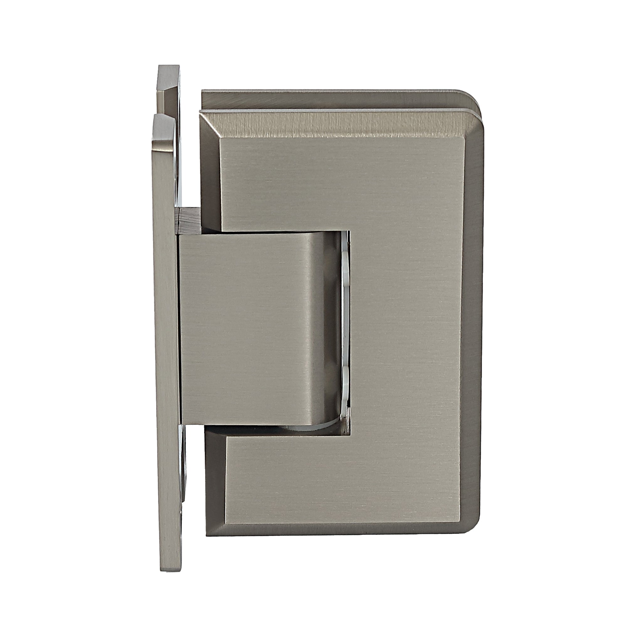 Brushed Nickel Wall Mount with “H” Backplate Beveled Series Hinge | TR503