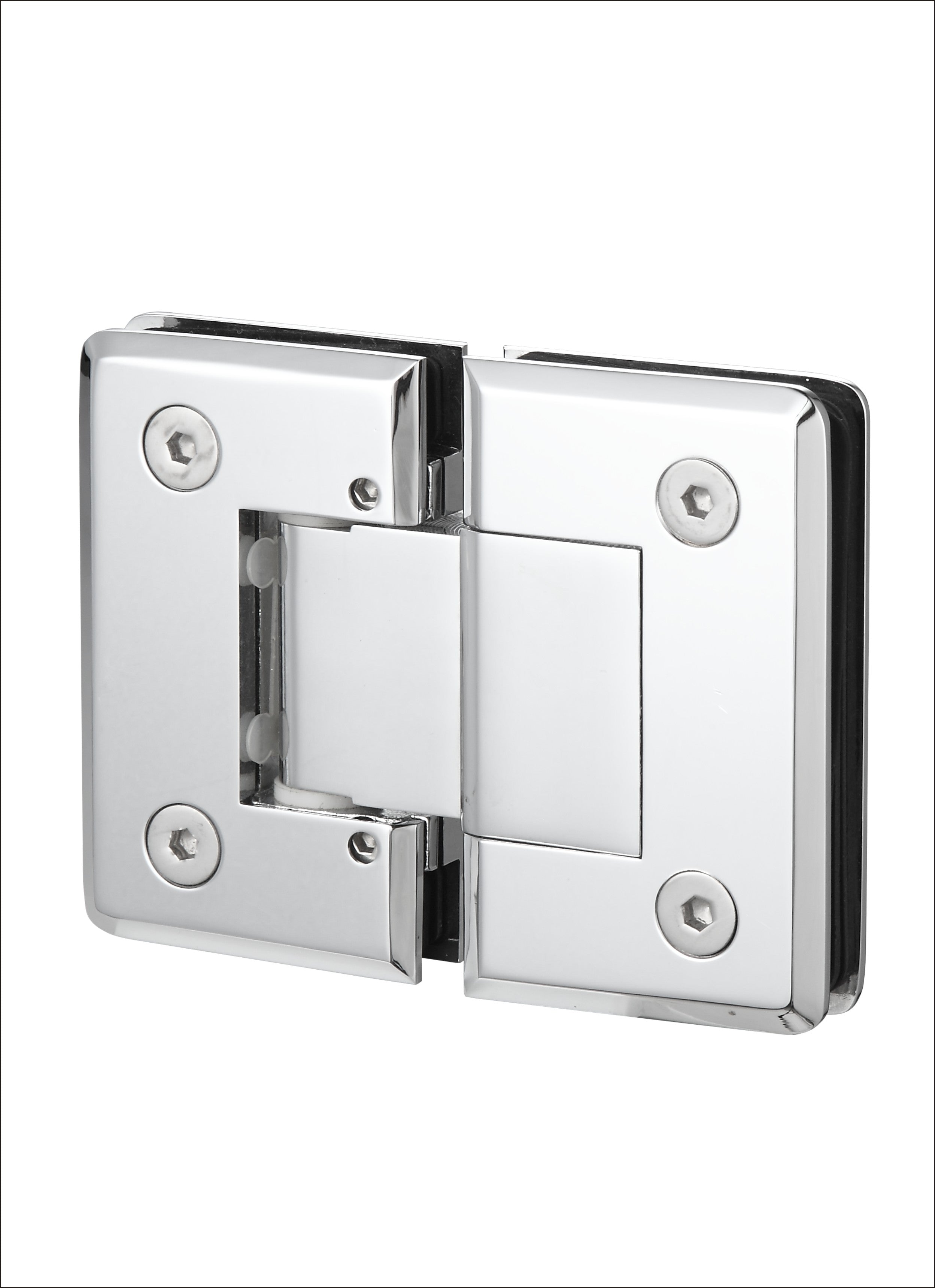 Adjustable Heavy duty 180° Glass to Glass Hinges Beveled Edged | TR636