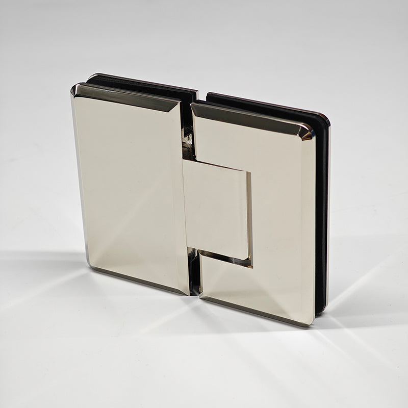 Adjustable Heavy duty 180° Glass to Glass Hinges Beveled Edged | TR636