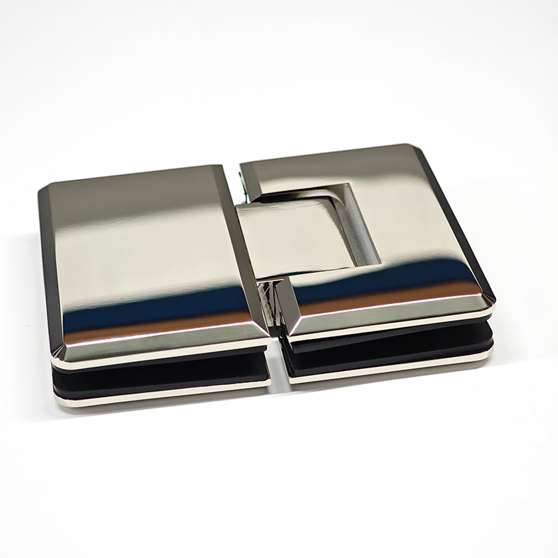 Adjustable Heavy duty 180° Glass to Glass Hinges Beveled Edged | TR636
