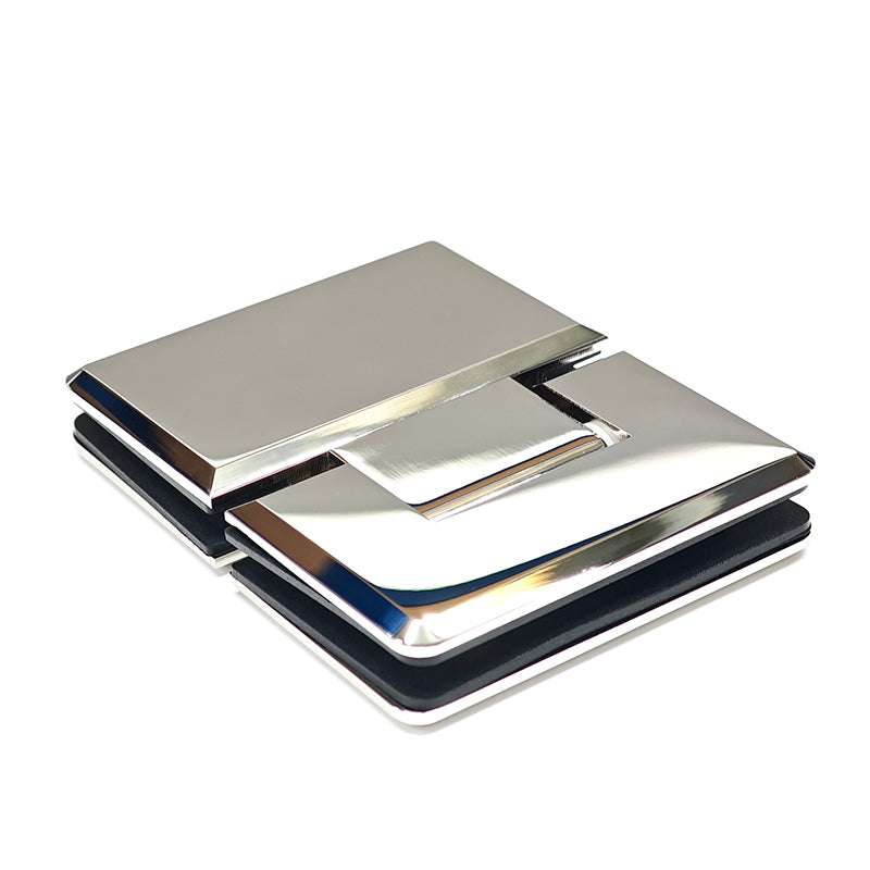Adjustable Heavy duty 180° Glass to Glass Hinges Beveled Edged | TR636