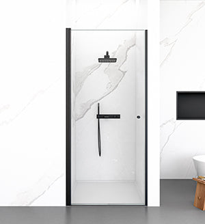 34"W x 72"H Frameless Circular Pivot Shower Door With 1/4" (6mm) Thick SGCC Tempered Glass